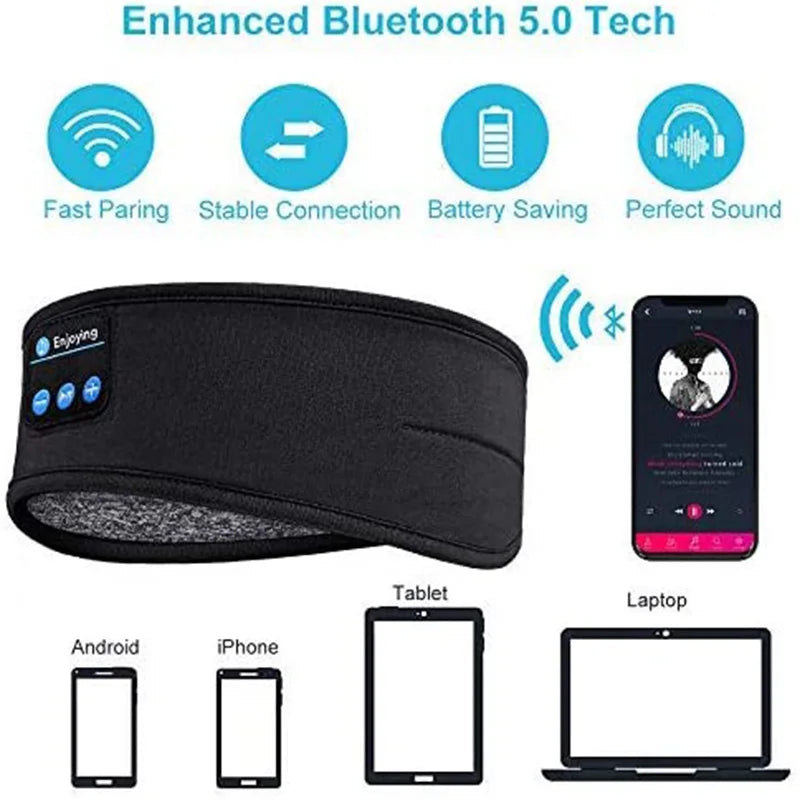 Bandeau Sommeil & Sport avec Écouteurs Bluetooth